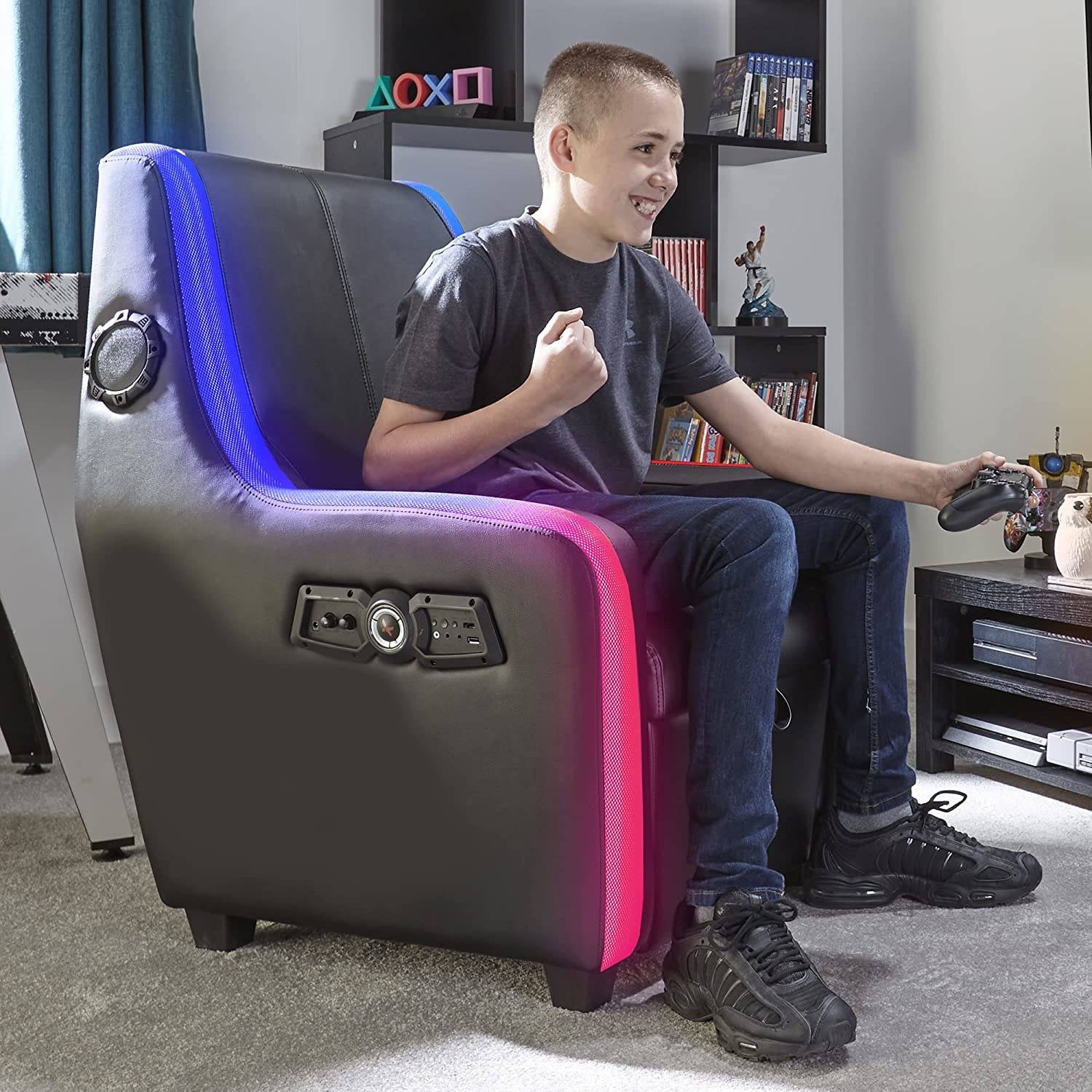 اكس روكر بريميزم ماكس كرسي ألعاب متعدد الاستريو RGB 4.1 مزود بإضاءة LED اكس روكر بريميزم ماكس كرسي ألعاب متعدد الاستريو RGB 4.1 مزود بإضاءة LED